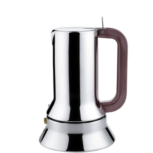 Espresso coffee maker in 18/10 stainless steel. Magnetic steel bottom suitable for Gas, Electric or Induction cooking.