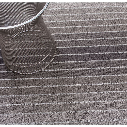 Chilewich Shag Block Stripe Floormat Taupe
