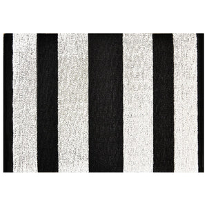 Chilewich Shag Bold Stripe Black and White Utility Mat