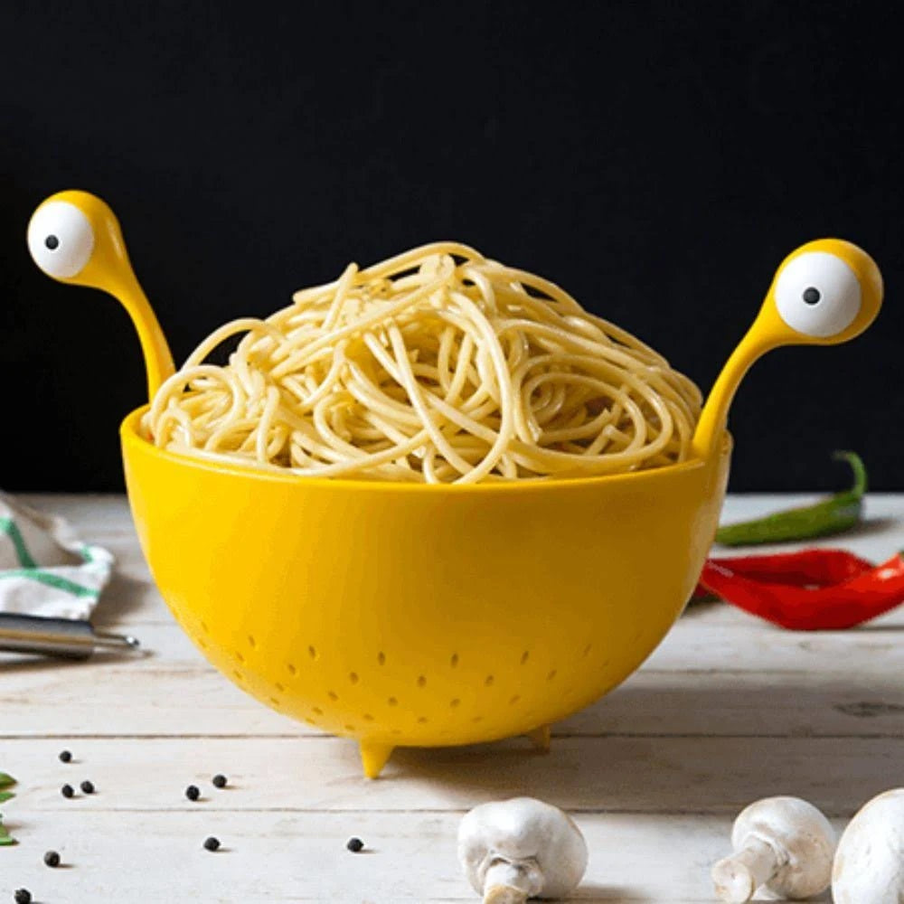 Spaghetti Monster Colander Strainer Pasta Kitchen Gadget OTOTO Design 8 in  KIDS