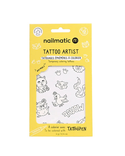 Temporary Coloring Tattoos - Animals