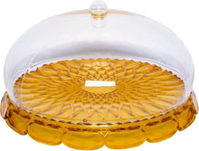 Guzzini Vanity Cake Serving Set with Dome - Saffron Yellow