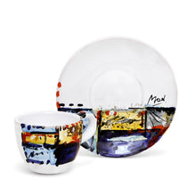 MODERNA: Espresso Coffee Cup and Saucer - Crisalide Design by L. Centinaro