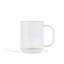 Cove 12oz Glass Mug - Set of 2 - Clear