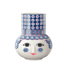 Bjørn Wiinblad Olga Vase, Blue, H: 7.9"