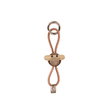 Kay Bojesen Monkey Bag Charm, Gold/Natural Leather