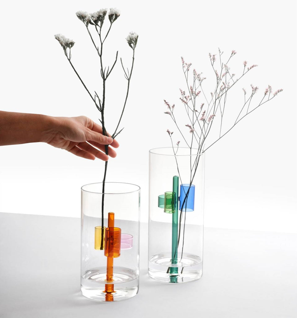 Ichendorf Milano Borosilicate Glass Iris Vase
