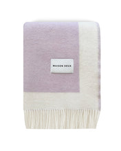 Blanket COLOR BLOCK No. 1 Lilac / Yellow and Orange 4.25 x 6.5ft