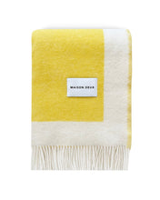 Blanket COLOR BLOCK No. 2 Yellow / Green and Lilac 4.25 x 6.5ft