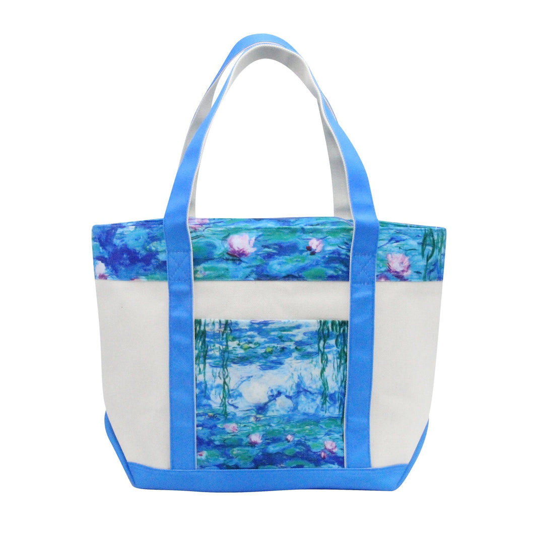 Monet Nymphéas Large Shoulder Strap Canvas Boat Tote