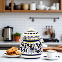 ORVIETO BLUE ROOSTER: Traditional Biscotti Jar
