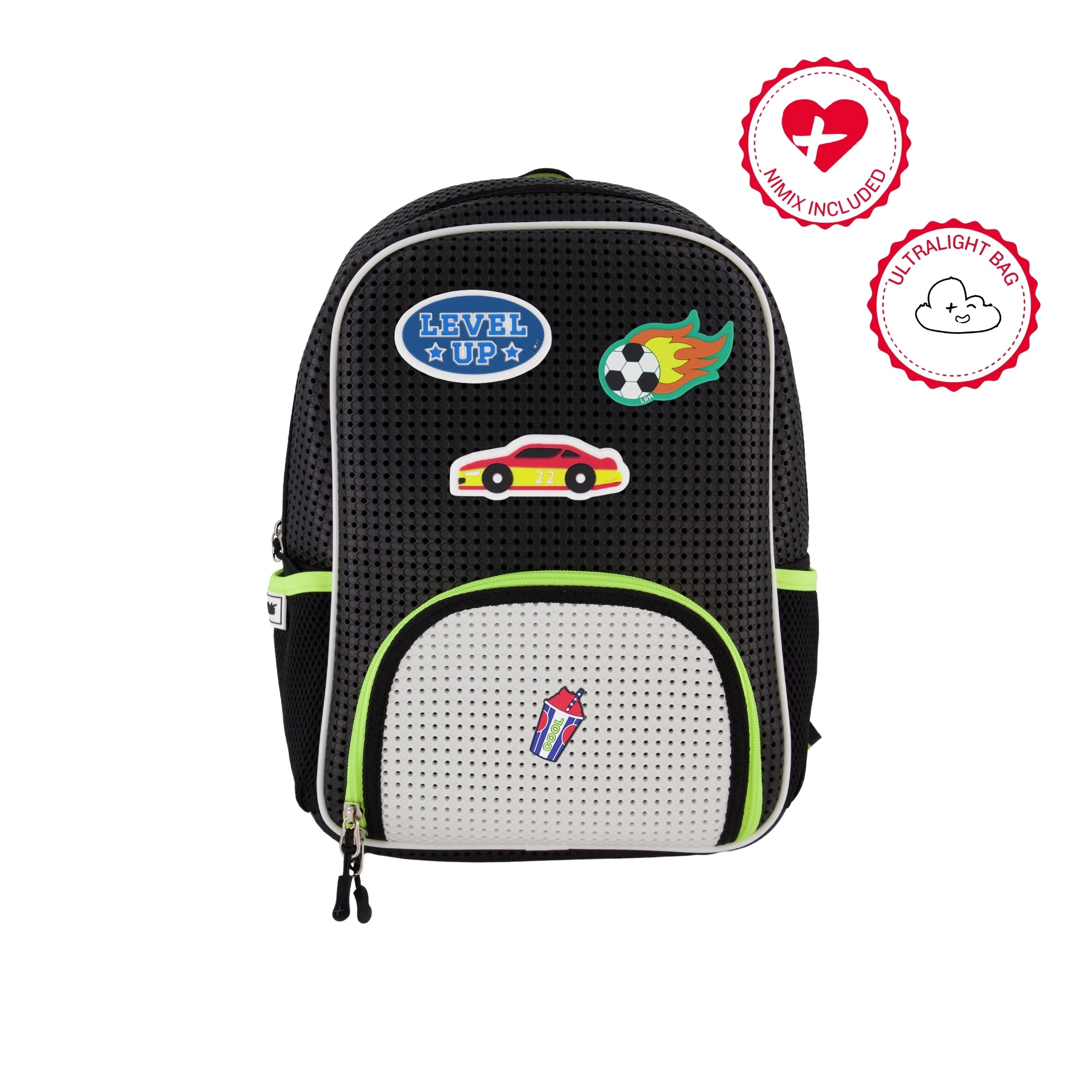 Starter Backpack Neon Lime with Nimix Level-up-blue Set