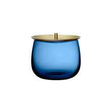 Beret Storage Box Small with Brass Lid Cobalt