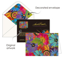 Note Cards - Laurel Burch Florals - Box of 16 Cards & Envelopes
