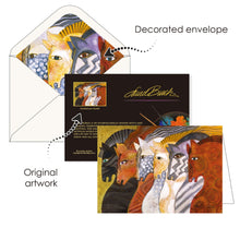 Note Cards - Laurel Burch Horses - Box of 16 Cards & Envelopes