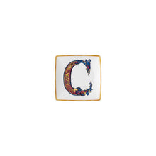 Versace Alphabet letter C porcelain square bowl by Rosenthal