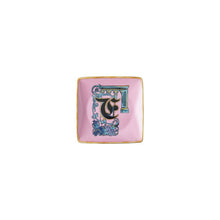 Versace Alphabet letter F porcelain square bowl by Rosenthal