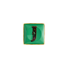 Versace Alphabet letter J porcelain square bowl by Rosenthal