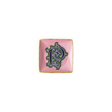 Versace Alphabet letter P porcelain square bowl by Rosenthal
