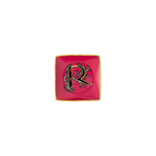 Versace Alphabet letter R porcelain square bowl by Rosenthal