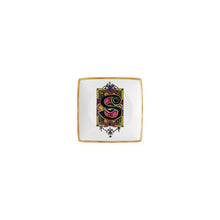 Versace Alphabet letter S porcelain square bowl by Rosenthal