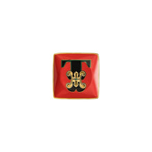 Versace Alphabet letter T porcelain square bowl by Rosenthal