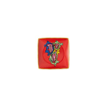 Versace Alphabet letter V porcelain square bowl by Rosenthal