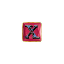 Versace Alphabet letter X porcelain square bowl by Rosenthal