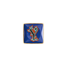Versace Alphabet letter Y porcelain square bowl by Rosenthal