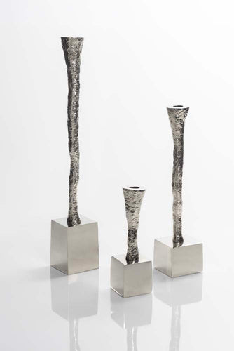 Nest Candle Holder Nickel Silver