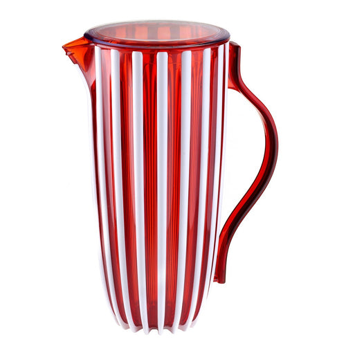 Guzzini Pinup Pitcher with Lid, Coral Red
