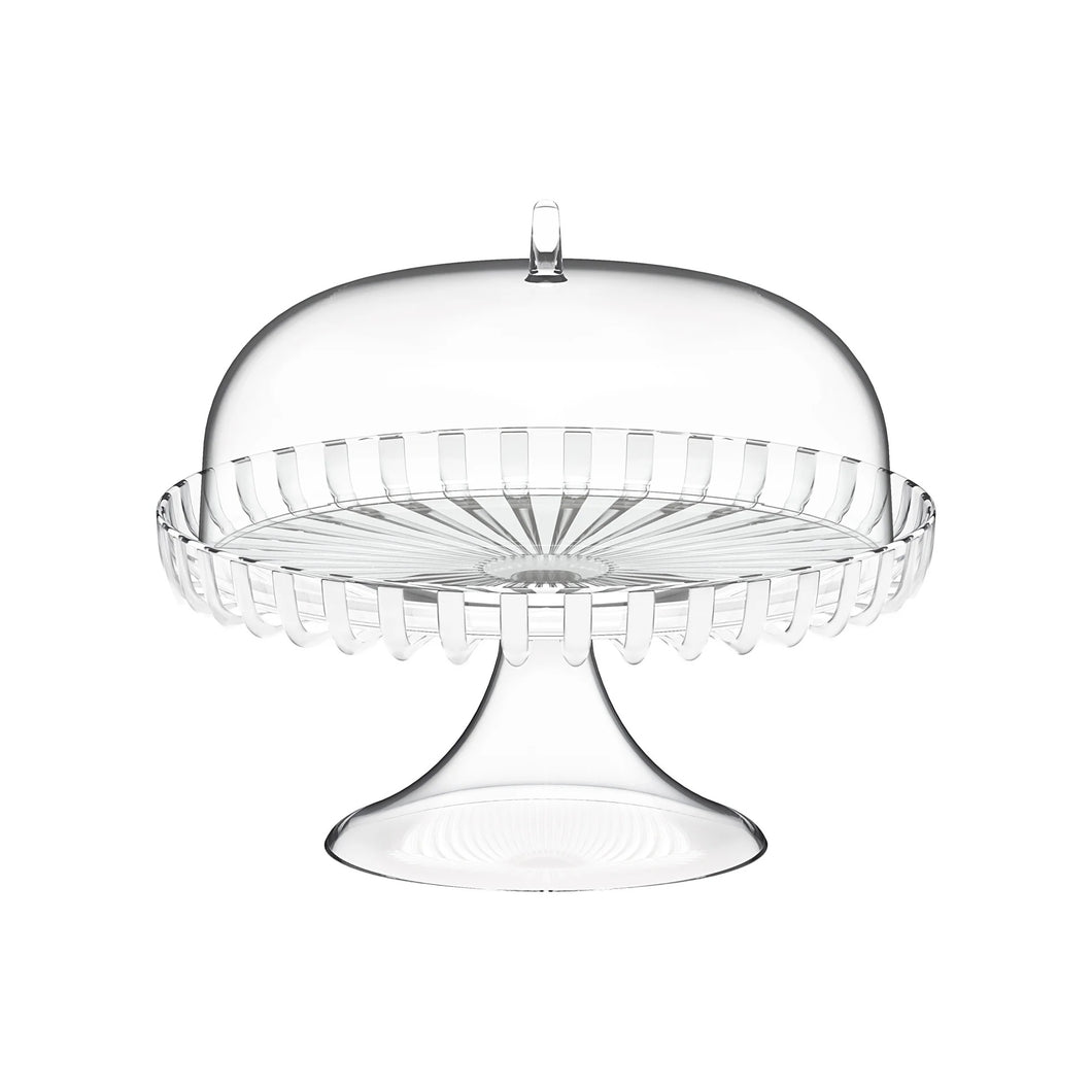 Guzzini Dolcevita Footed Cake Stand with Dome Mother of Pearl