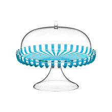 Guzzini Dolcevita Footed Cake Stand with Dome Turquoise