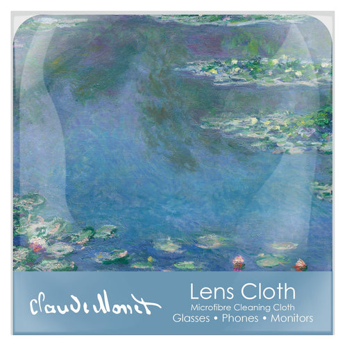 Monet Water Lilies Microfiber Lens Cleaning Cloth – Soft, Non-Abrasive, Art-Inspired