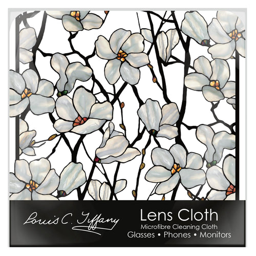 Tiffany Magnolia Microfiber Lens Cleaning Cloth – Soft, Non-Abrasive, Art-Inspired