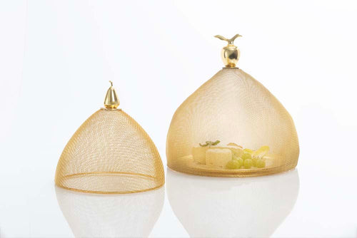 Gold Mesh Domes Set of 2 (1 Each Lg & Sm)