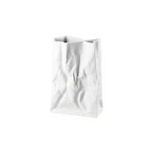 Rosenthal Do Not Litter White Matte Bag Vase 7 in / 18 cm