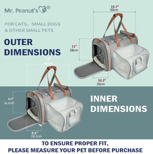 Mr. Peanut's Gold Series Big Apple XL Size Airline Compliant Expandable Pet Carrier V3.0