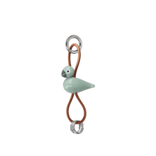 Kay Bojesen Bird Bag Charm, Green/Natural Leather