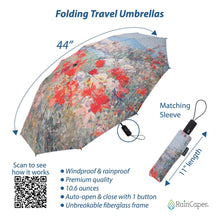 RainCaper Hassam Celia's Garden Folding Travel Umbrella
