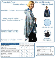 RainCaper Navy & China Blue Pattern Travel Cape - Last one!