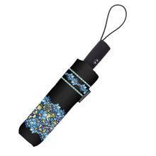 RainCaper Tiffany Clematis Folding Travel Umbrella