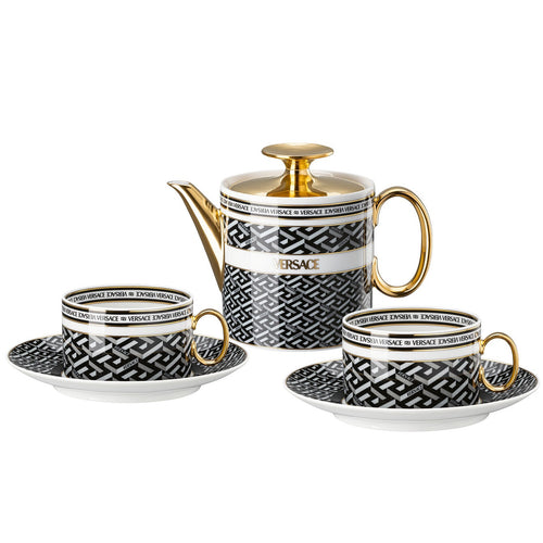 Versace La Greca Signature Black Tea Set