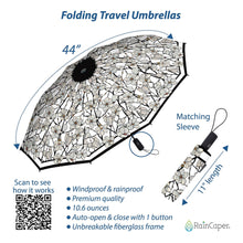 Tiffany Magnolia Folding Travel Umbrella