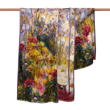 Tiffany Peonies & Iris Silk Blend Women's Fashion Shawl