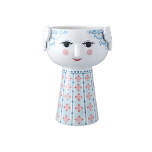 Bjørn Wiinblad Eva Vase, Light Blue, H: 7.3"