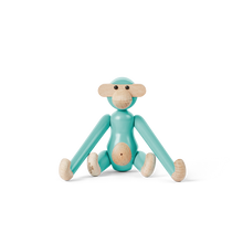 Kay Bojesen Monkey, Mini, Turquoise, H: 3.7"