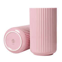 Lyngby Porcelæn Vase, Rose, H: 9.8"