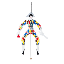 Kay Bojesen Harlequin Jumping Jack, Multi, H: 20.1"