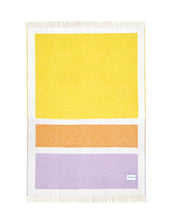 Blanket COLOR BLOCK No. 1 Lilac / Yellow and Orange 4.25 x 6.5ft